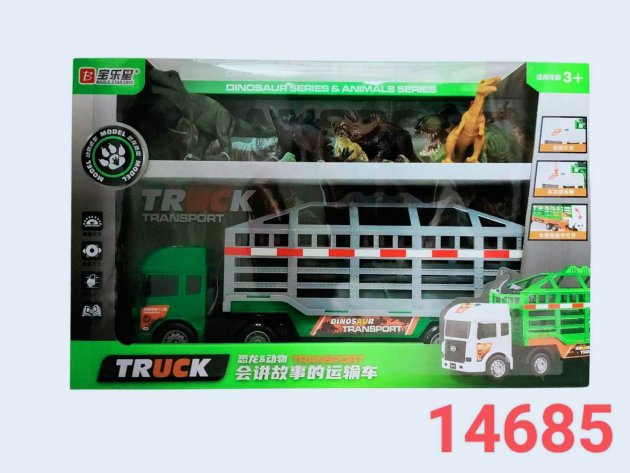 聲光摩輪恐龍運輸車